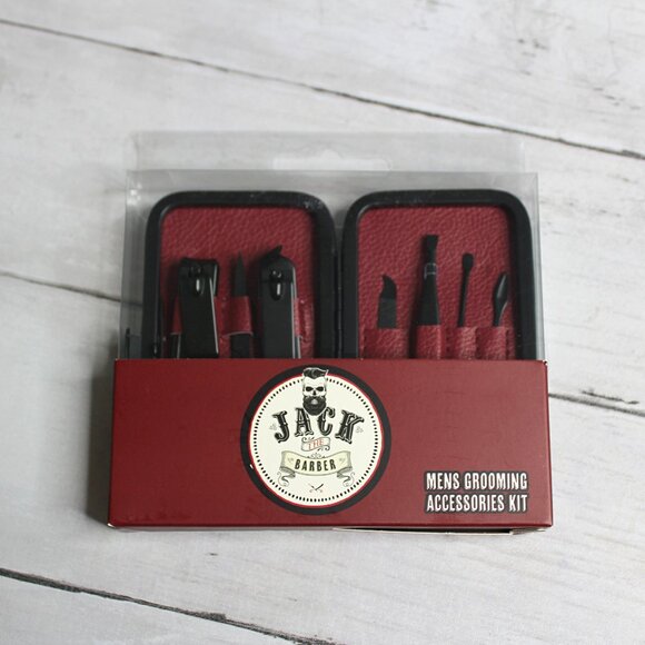 Jack the Barber Men's Grooming Set Nail Clippers File Scissors Tweezers - Picture 3 of 5